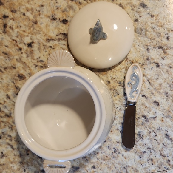 Coastal Seashell Covered Dish With Spreader - Picture 8 of 10